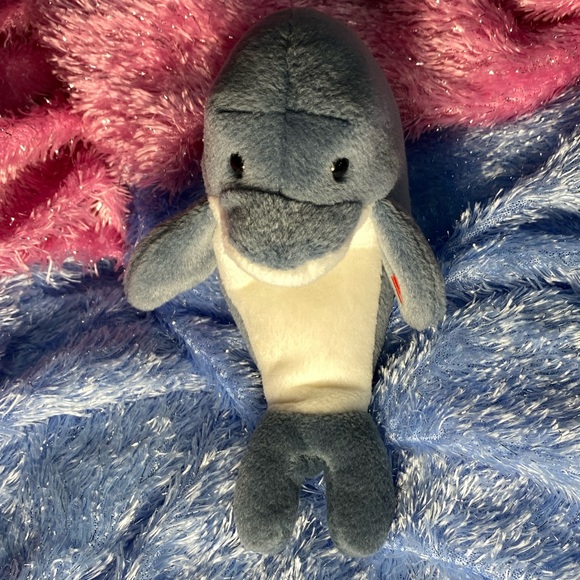 🎁4/$25🎁Waves Beanie Baby Dolphin - Picture 9 of 12